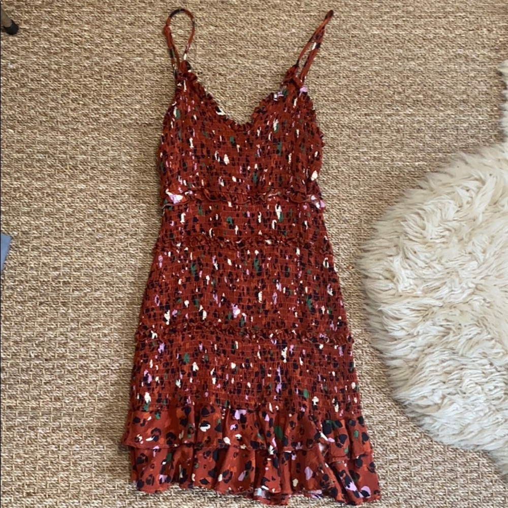 stretchy orange dress